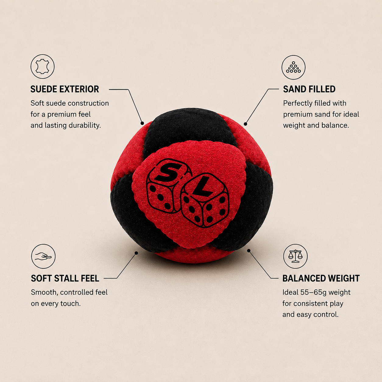 South Line Original™ Hacky Sack (Red)